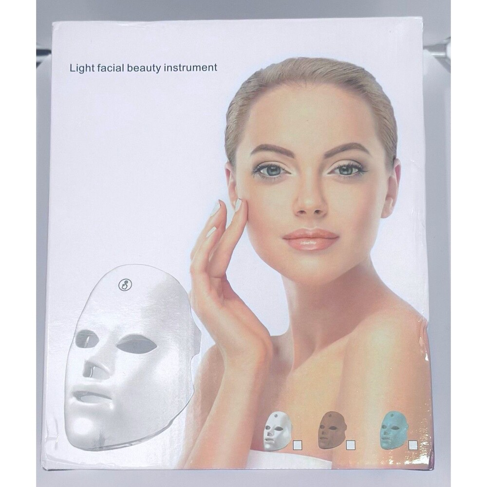 7-Color LED Light Therapy Facial Mask Skin Rejuvenation Anti-Aging Device New